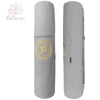 Yogatas Ohm Sandy Grey, praktische yoga tas met trekkoord voor yogamatten